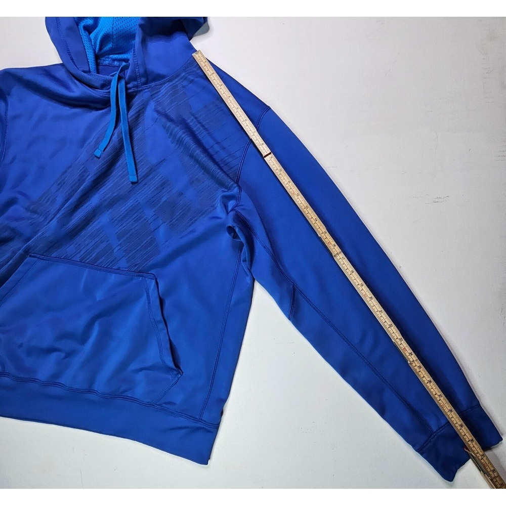 Nike Mens Thermafit Hoodie Center Spellout‎ Blue Long Sleeve Size M 625167-480 - Picture 8 of 15